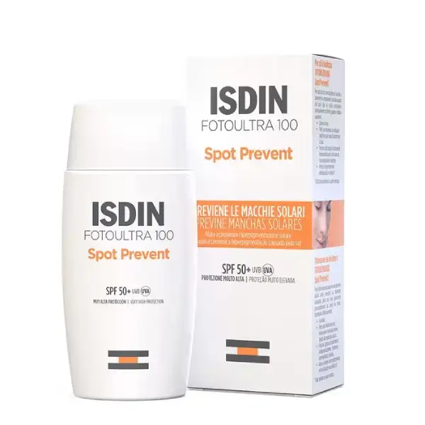 کرم ضد آفتاب ایزدین Isdin ضد لک مدل اسپات پریونت Spot Prevent بی رنگ